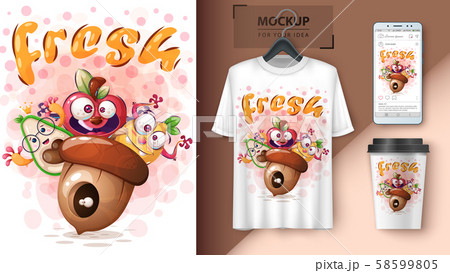 Fresh fruit and vegetable poster and merchandising 58599805