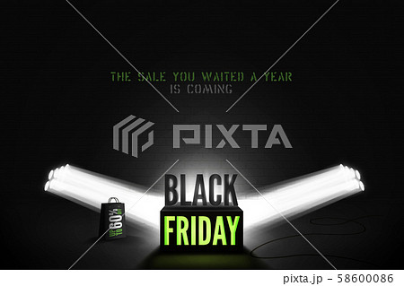 Black Friday 60 percent sale vector banner template 58600086