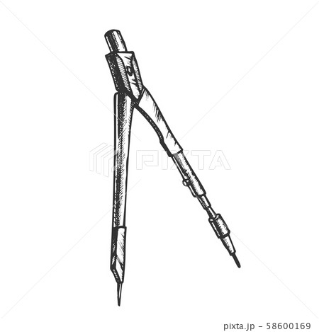 Drawing Compass Engineer Equipment Retro Vector 58600169