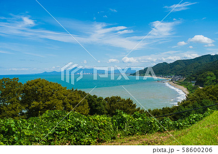 直江津方面の海：海の見える丘より撮影　　　　上越市 58600206