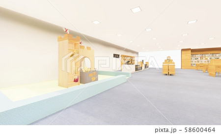 図書館 人なし イラスト26 図書館 人なし イラスト26 58600464