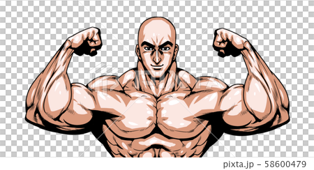 禿頭,條碼,光頭,戲劇性,卡通,肌肉,健美,男子氣概,姿勢,前視圖,白色背景, 禿頭,條碼,光頭,戲劇性,卡通,肌肉,健美,男子氣概,姿勢,前視圖,白色背景, 58600479