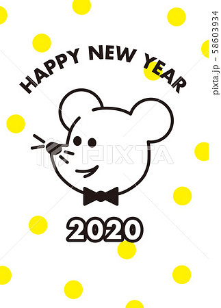 2020ねずみ年賀状 58603934