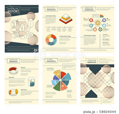 Annual report template. Report business company presentation banner flyers pages booklet vector Annual report template. Report business company presentation banner flyers pages booklet vector 58604044