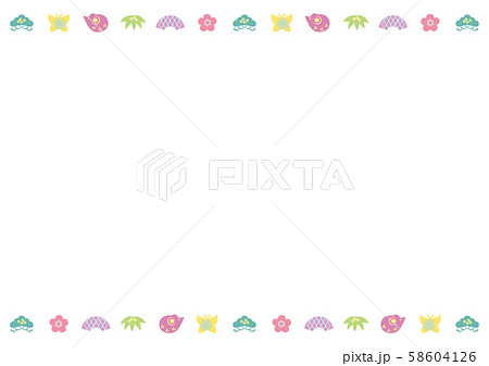 年賀素材-子年かわいいアイコンフレーム2 58604126