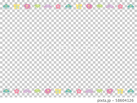 Material for new year's cards-cute icon frame 2 Material for new year's cards-cute icon frame 2 58604126