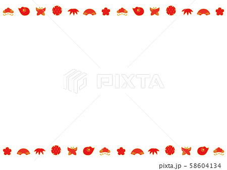 年賀素材-子年アイコンフレーム 58604134