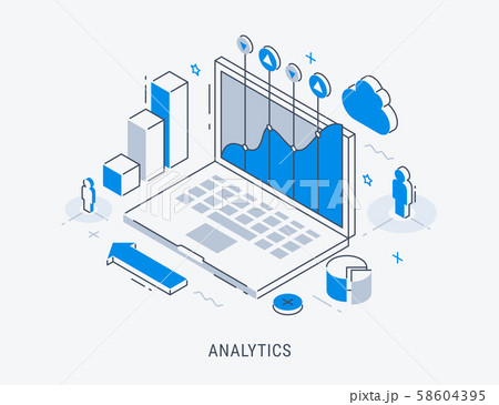 Business analytic isometric illustration 58604395