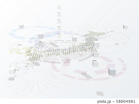 ベクター　イラスト　デザイン　ai　eps　素材　地図のイメージ　ネットワーク　バックグラウンド 58604981