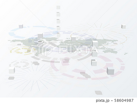 ベクター イラスト デザイン Ai Eps 素材 地図のイメージ ネットワーク バックグラウンドのイラスト素材