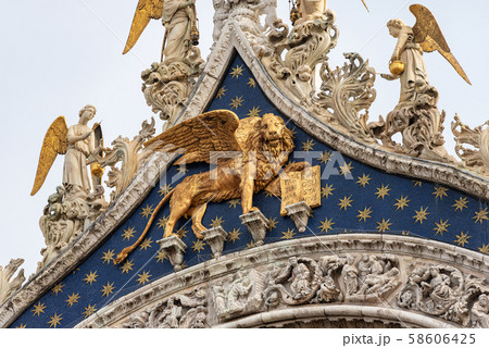 Winged lion - Basilica of San Marco - Venice Italy Winged lion - Basilica of San Marco - Venice Italy 58606425