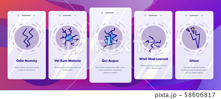 Crack Things Onboarding Icons Set Vector 58606817