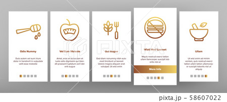 Healthy Food Nutrition Onboarding Icons Set Vector 58607022