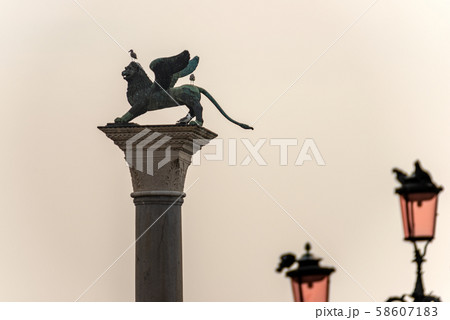 Winged lion of San Marco square - Venice Italy 58607183