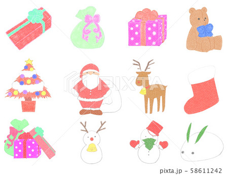 クリスマスイラスト9点 58611242