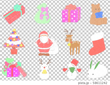 クリスマスイラスト9点 58611242