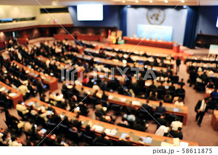 blurred photo meeting.People  meeting to share the ideas for peace.International conference,peace,Thailand.Photo meeting and background concept idea. 58611875