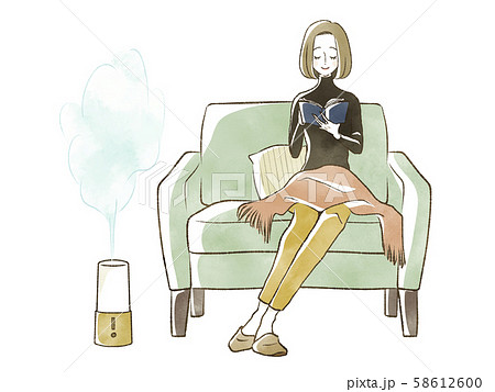 読書をする女性-加湿器 読書をする女性-加湿器 58612600
