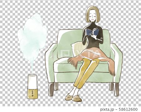読書をする女性-加湿器 読書をする女性-加湿器 58612600