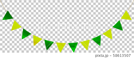 Flag_Triangle_Garland_Watercolor_Yellow... - Stock Illustration ...