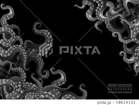 Futuristic Background With Black And Whiteのイラスト素材