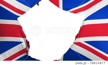 Cracked United Kingdom UK flag 58614877