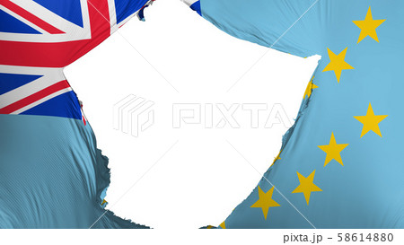 Cracked Tuvalu flag Cracked Tuvalu flag 58614880