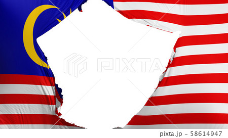 Cracked Malaysia flag 58614947