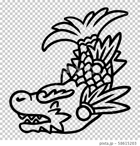 Illustration of smiling killer whale (line only) Illustration of smiling killer whale (line only) 58615203