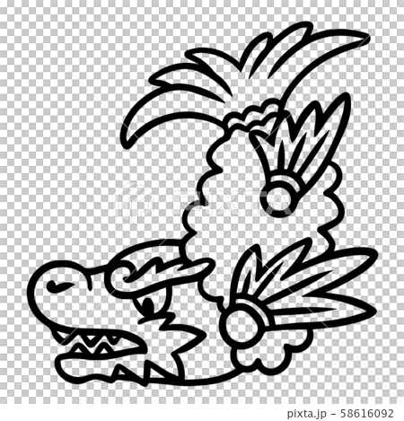 シャチホコの天ぷら(線のみ) 58616092