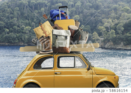 Trip in a nice old car in Italy, vacation in Liguria 58616154