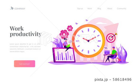 Productivity landing page template 58618496