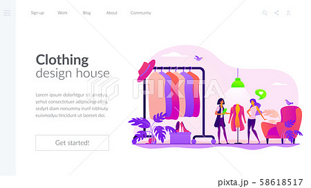 Fashion house landing page template Fashion house landing page template 58618517