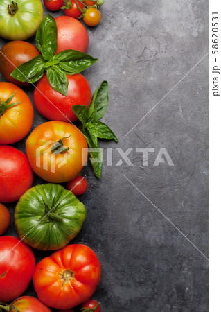 Fresh garden colorful tomatoes Fresh garden colorful tomatoes 58620531