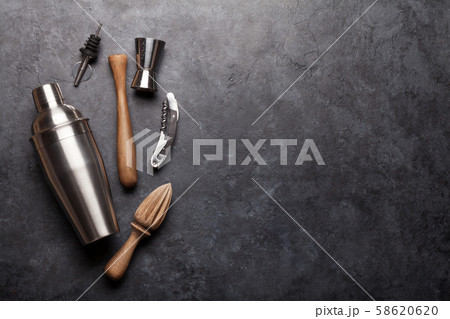 Cocktail utensils. Set of bar tools 58620620