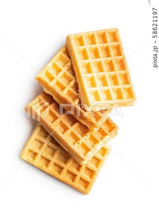 Tasty sweet waffles. 58621197