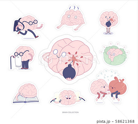 Brain stickers education and stress set, Brain stickers education and stress set, 58621368