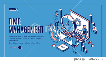 Time management landing page, planning work time 58622257