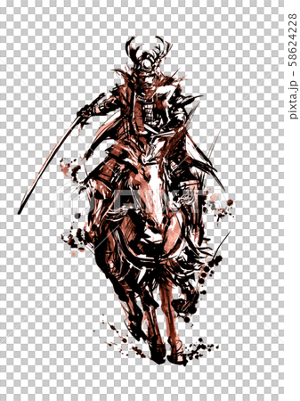 鍔　騎馬武者図 足利尊氏 肖像画（騎馬武者像）（写し）／ホームメイト