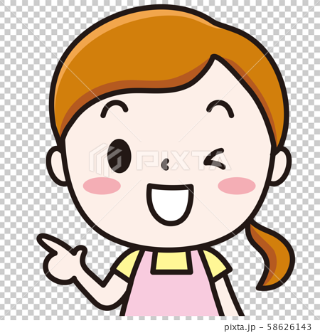 Part housewife wink - Stock Illustration 58626 picture