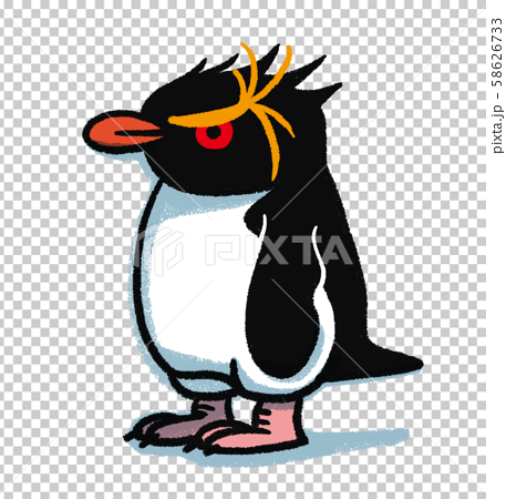 イワトビペンギンのイラスト素材