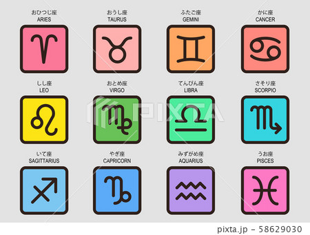 12星座アイコンセット 58629030