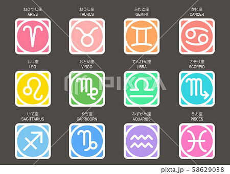 12星座アイコンセット 58629038