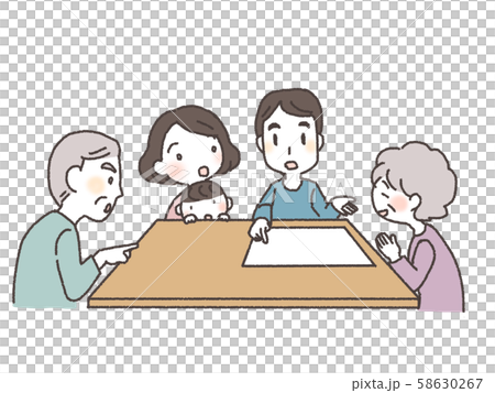 家族の話し合い（防災） 58630267