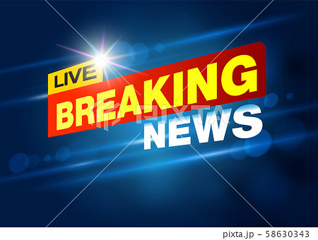 Breaking News Live Banner on TV , internet , broadcast. Business and Technology News Background. vector eps10 58630343