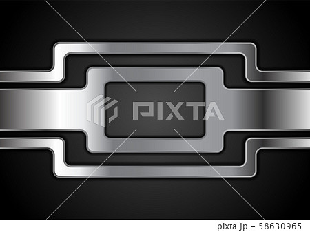 Silver metallic abstract technology background 58630965