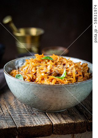 Stewed or braised cabbage 58631974