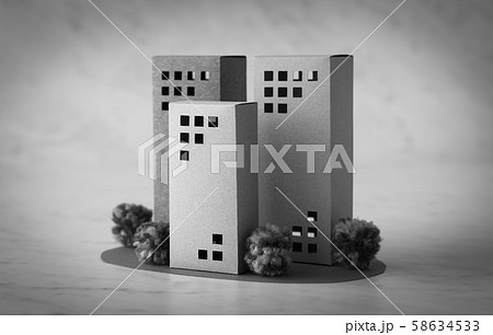 不動産　ビル　高層マンション　オフィス 58634533