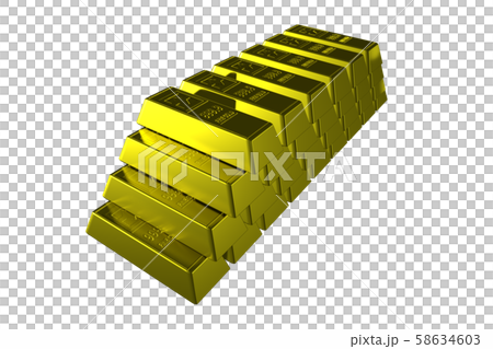 Gold bullion image (jackpot, wealth, rich, etc./transparent material) Gold bullion image (jackpot, wealth, rich, etc./transparent material) 58634603