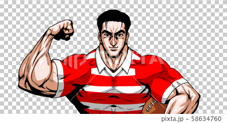 ラガー,ラグビー,スポーツ,日本代表,劇画,漫画,筋肉,ボディビル,マッチョ,ポーズ,正面,白背景, ラガー,ラグビー,スポーツ,日本代表,劇画,漫画,筋肉,ボディビル,マッチョ,ポーズ,正面,白背景, 58634760